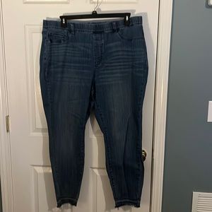 Judy Blue 22W Jegging high waist raw hem pull on jeans